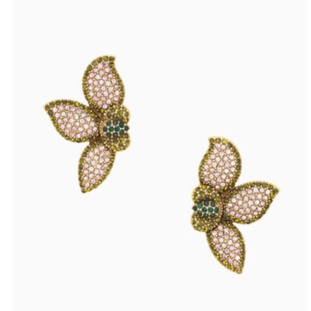 Stella & Dot Pave Petal Studs